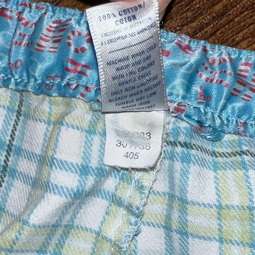 Old Navy Classic Blue & Yellow Plaid Wide Leg Pajama Pants Size M - Picture 7 of 8